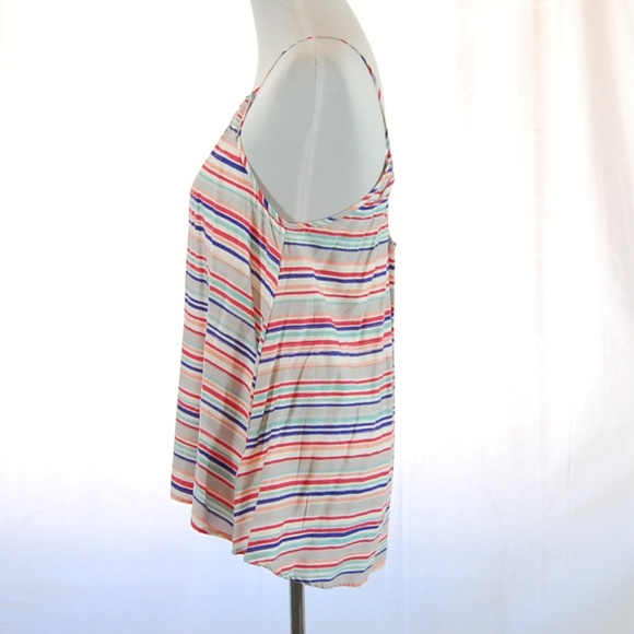 Striped Keyhole Flowy Tank Top (NWT) - Picture 4 of 7